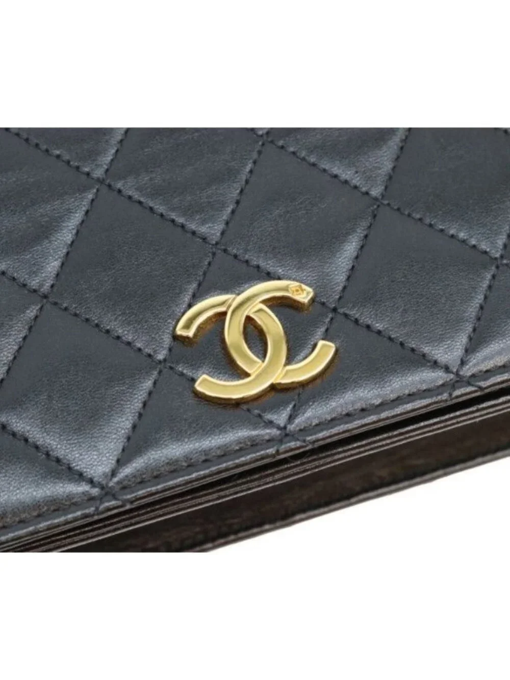 Chanel Black Lamb Full Flap Push Lock Quilted 23